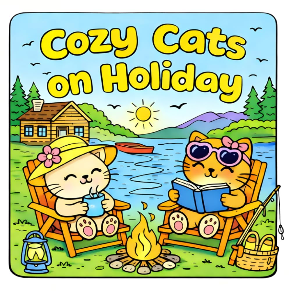 Cozy Cats on Holiday: A Purrfectly Cozy Colouring Book