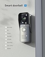 Vista 2 de Tmezon Wired Video Intercom System, 7 Inch Ring Video Doorbell with Night Vision Support Remote Unlock, Dual-Way Intercom for Villa House Office