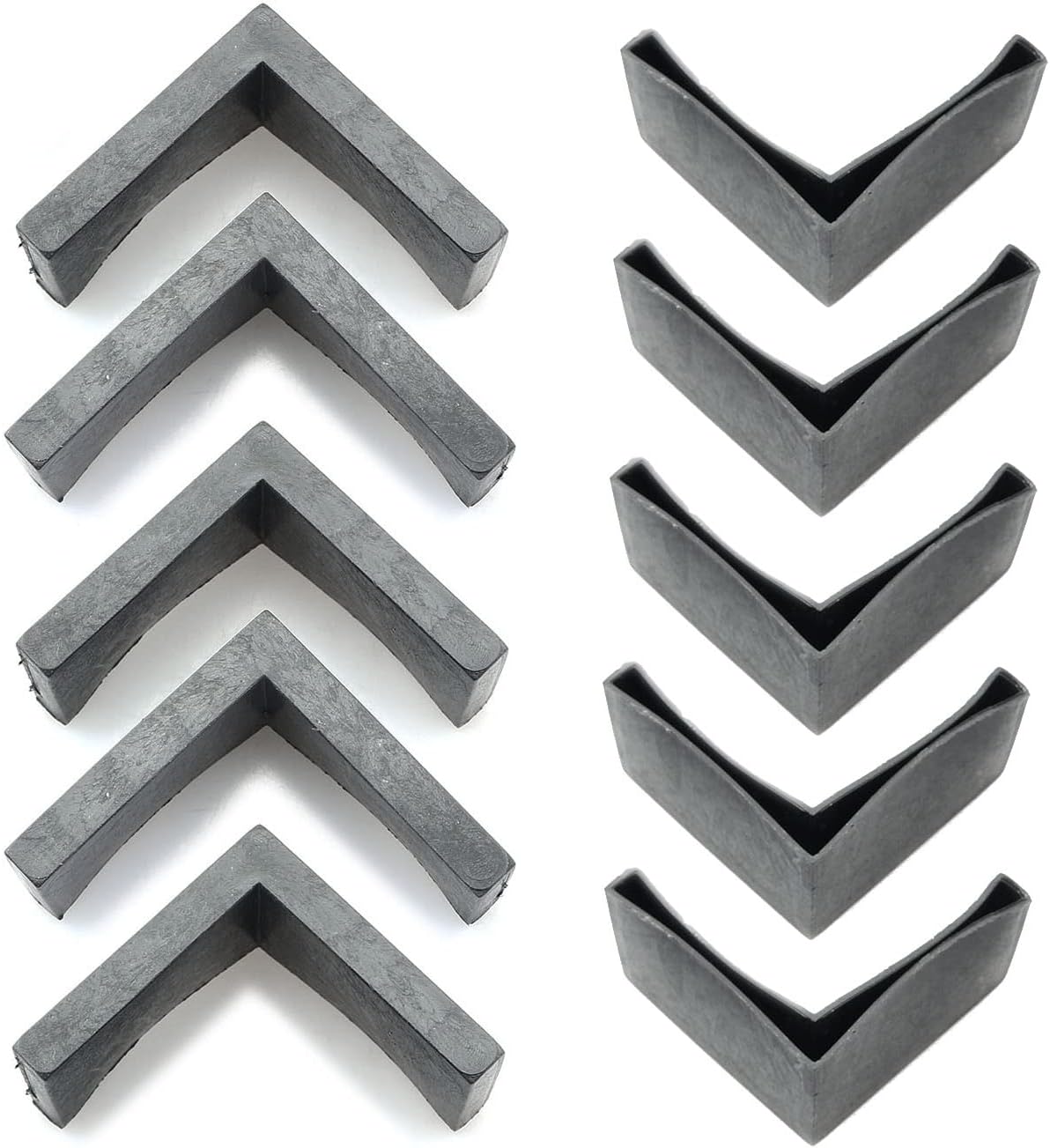 Pro Bamboo Kitchen 10pcs L Shaped Angle Iron Covers 2x2 inches Rubber