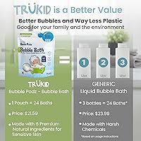 Vista 91 de TruKid Bubble Podz Bubble Bath for Kids, Toddlers, & Babies, Tear Free Gentle & Refreshing Bath Bomb for Sensitive Skin with Natural Moisturizers