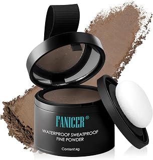 Instantly Hairline Powder, Root Cover Up Shadow, Touch Up, Quickly Conceals Hair Loss, Eyebrows, Beard Line, Coverage Powder for Thinning Hairline - Dark Brown