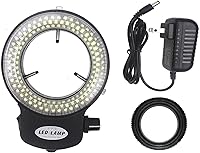 Vista 1 de LED-144-ZK Iluminador de luz de anillo ajustable negro de 144 LED para microscopio estéreo (144 LED anillo de luz)