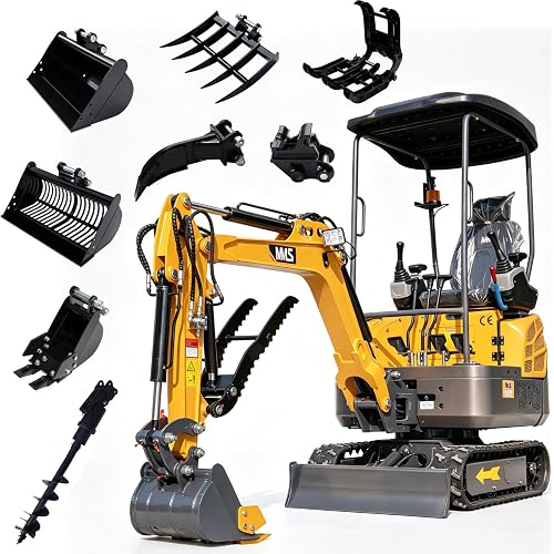 Upgraded 1.5T Mini Excavator with 13.5HP B&S Engine for Landscaping