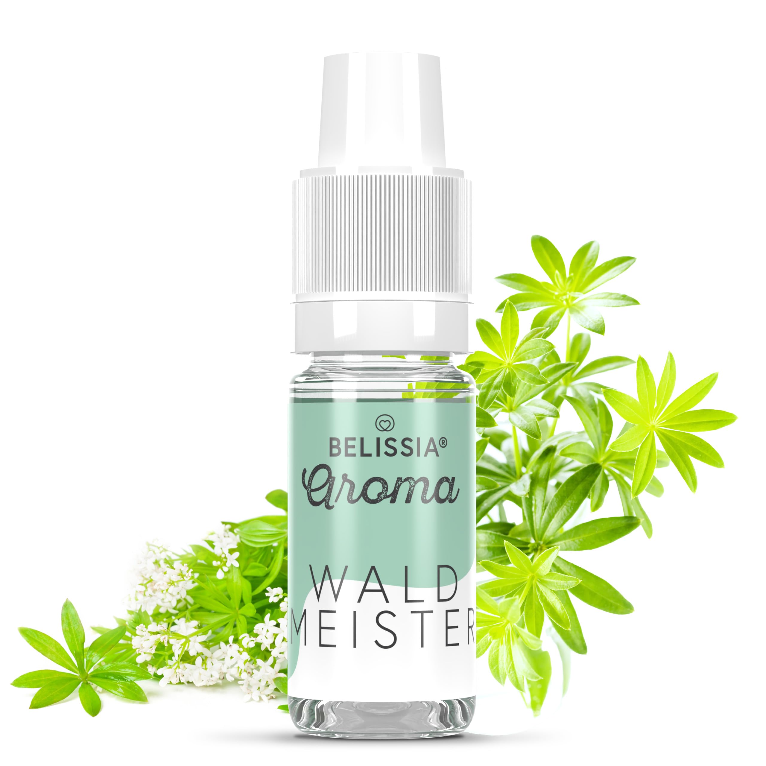 Belissia Lebensmittelaroma - Waldmeister - Hochdosiertes Lebensmittel Aroma 10ml. Zur Verwendung in Lebensmitteln & Getränken für Vernebler, Nebelmaschinen, Diffuser uvm.