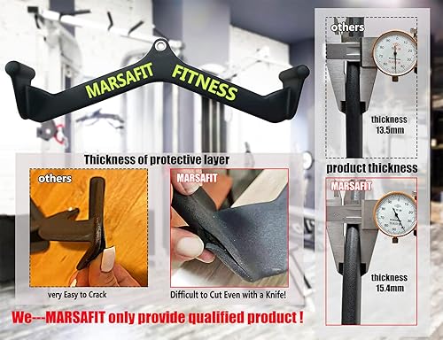 Vista 15 de Gimnasio en casa, fitness, remo, barra en V, polea en V, accesorio para máquina de cable, barra de bíceps, tríceps lat, barra de tracción trasera