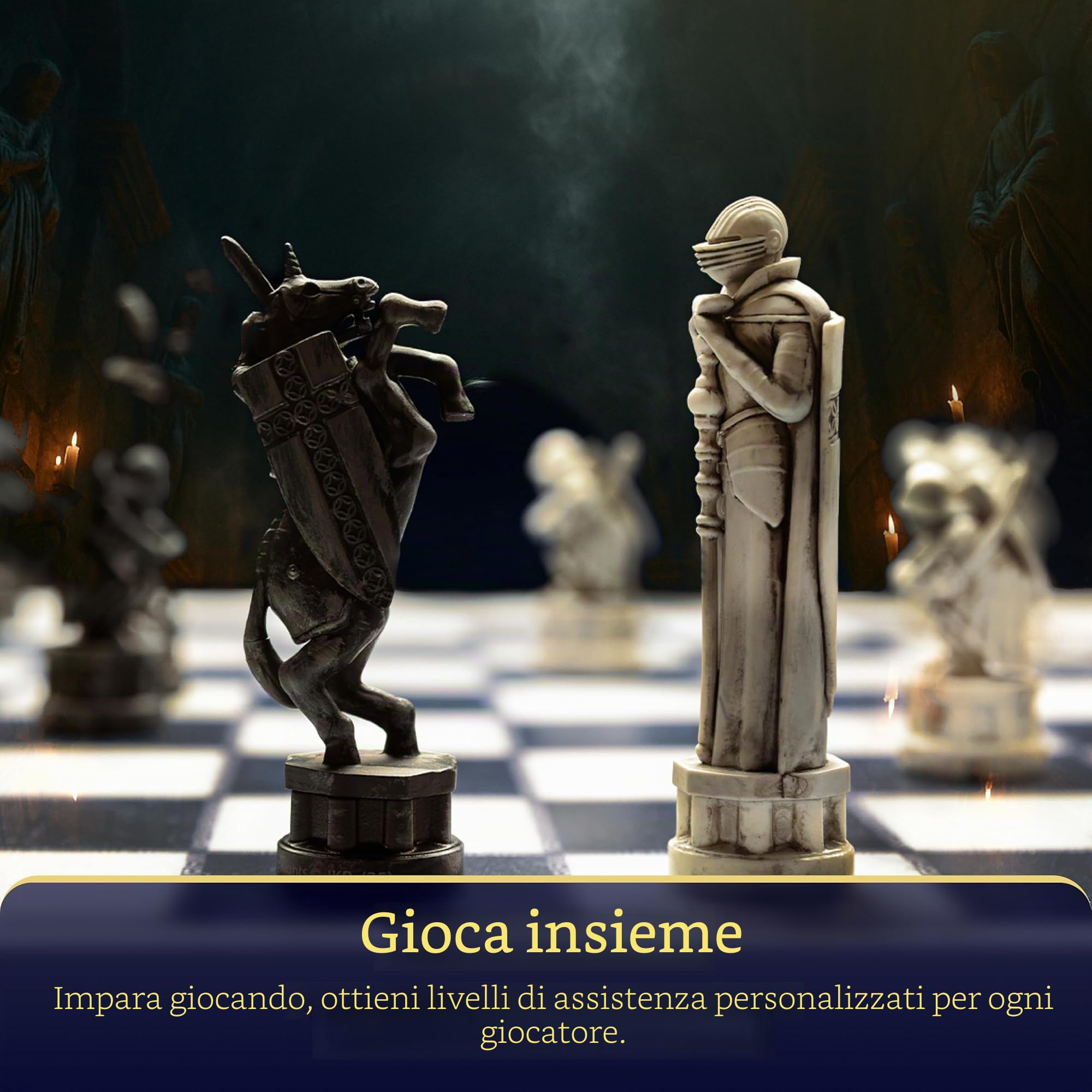 Gioco da tavolo elettronico di scacchi di Harry Potter. GoChess Mini Mago. Set di scacchi illuminato per tutti i livelli di abilità. App di gioco online per gli appassionati di Harry Potter e gli