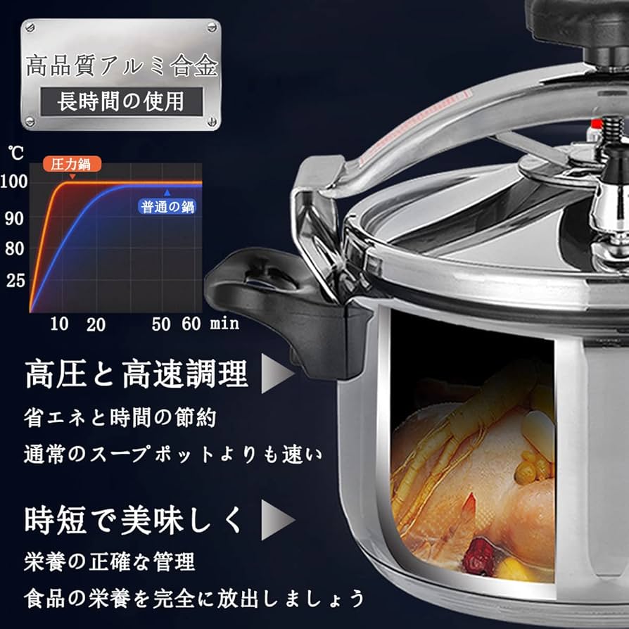 11L アルミニウム 高圧調理鍋 大容量スープポット マルチ機能 煮込み鍋 11L アルミニウム 高圧調理鍋 大容量スープポット マルチ機能