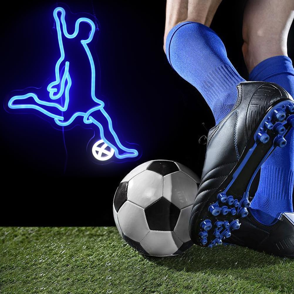 Football Lover Neon Sign, Soccer Sport Neon Light Sign, Football Club Lights, Led Light Up Signs for Football Team Dormitory Man Cave, Bedroom Game Room Wall Art Decorations Christmas Birthday Gifts