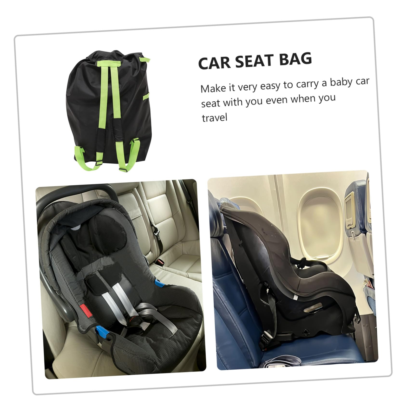 Borsa da Viaggio per Passeggino Nero in Oxford Cloth | Doppie Spalline per Trasporto, Facile da Pulire, Idrorepellente, per Viaggio e Gate Check