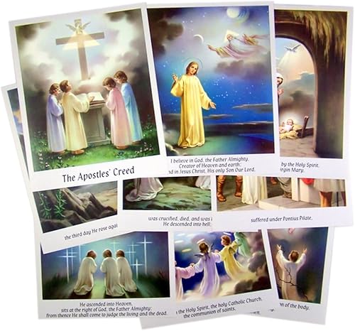 Miniatura 2 de Apostle's Creed - Juego de pósteres de cartulina ilustrada, 9 piezas, 10 pulgadas