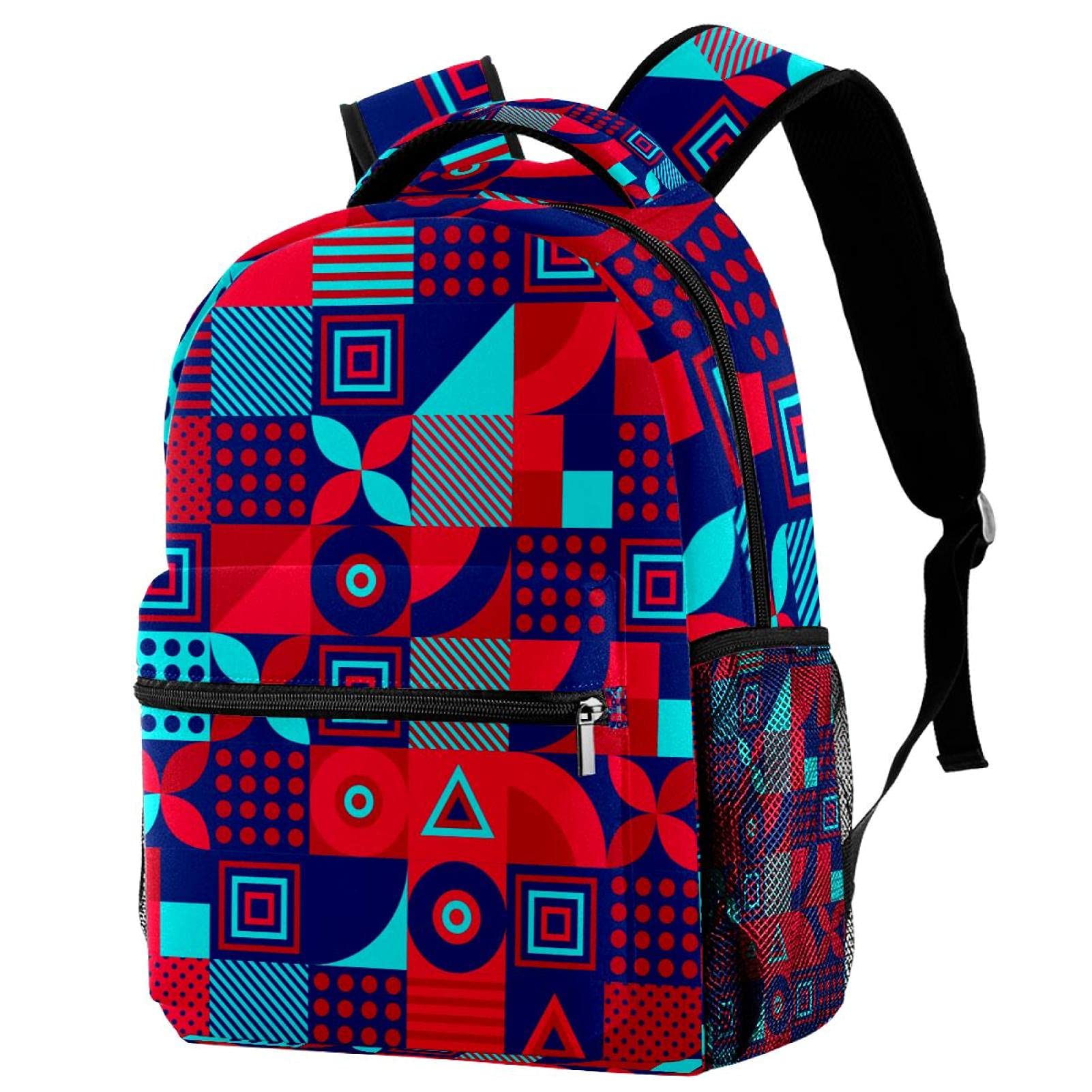 Sac à dos d'école multicolore style décontracté motif fleuri japonais