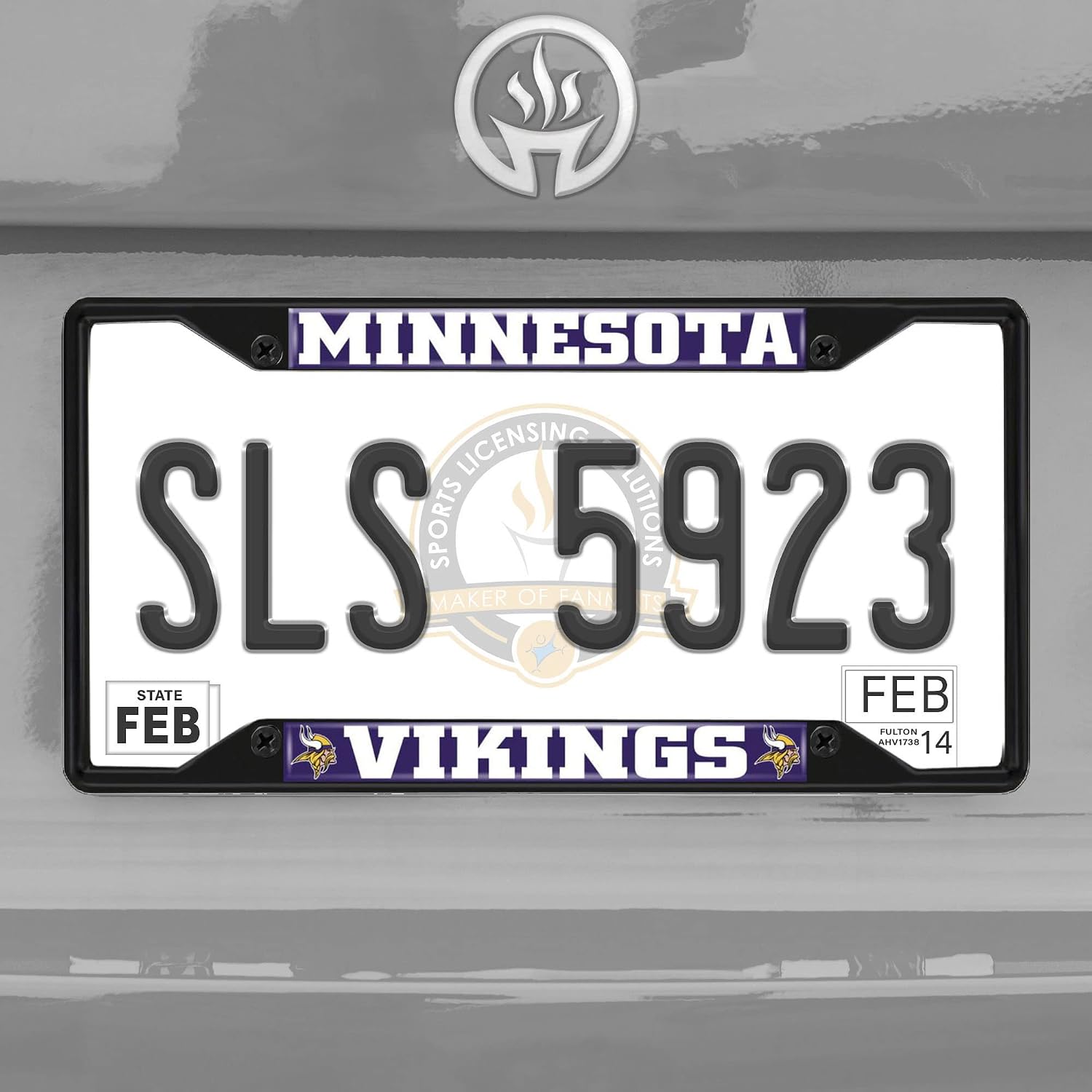 FANMATS NFL Unisex-Adult Black License Plate Frame