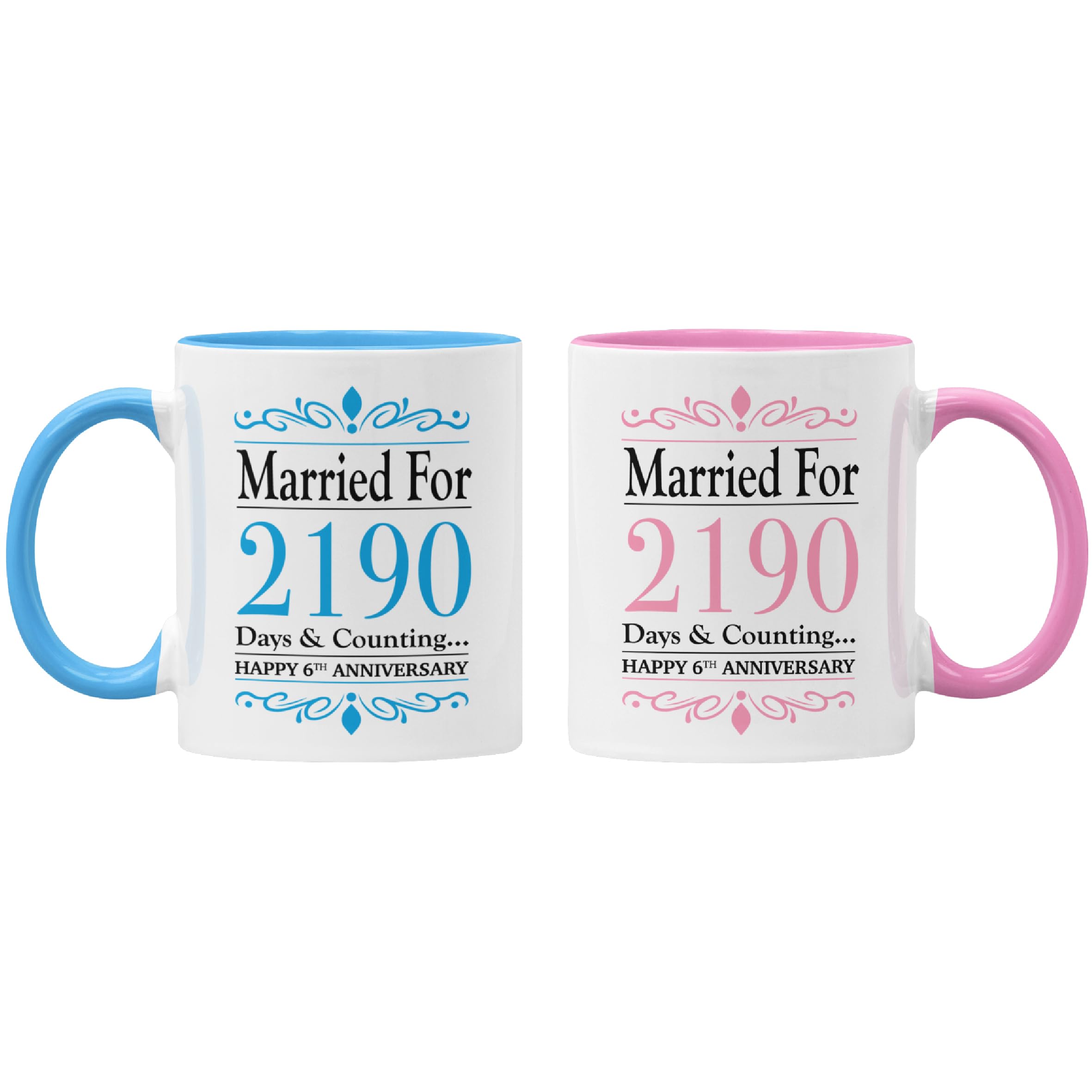 Gift Island 6th Anniversary Mug Gift for Women & Men | Happy Sugar Anniversary | 6 Years | 6 Years Together | Wedding Marriage Gift for Son & Daughter - Brother & Sister - Husband & Wife -