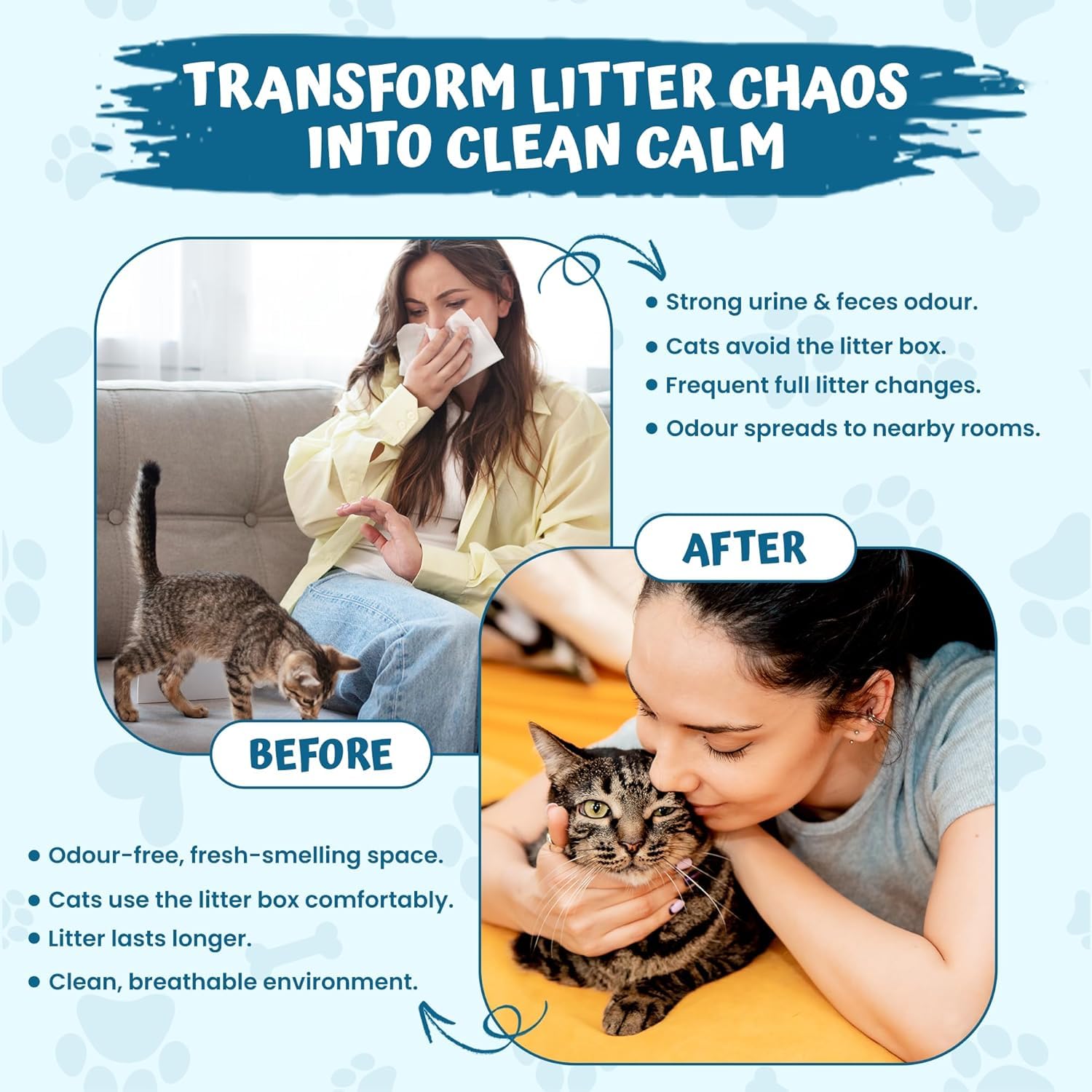 Yuppy Puppy Cat Litter Spray - 300ml | Litter Box Odor Eliminator & Cat Pee Repellent | Aroma Free Herbal Air Freshener Spray | Ideal for Cat Litters and Pet beddings Sand Box 2