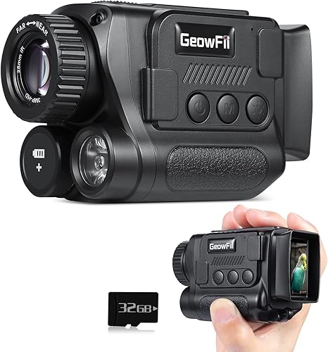 Miniatura 1 de Monocular de visión nocturna, monocular digital mejorado 4K con visión nocturna, prismáticos infrarrojos con batería recargable de 8X Zoom de 2000