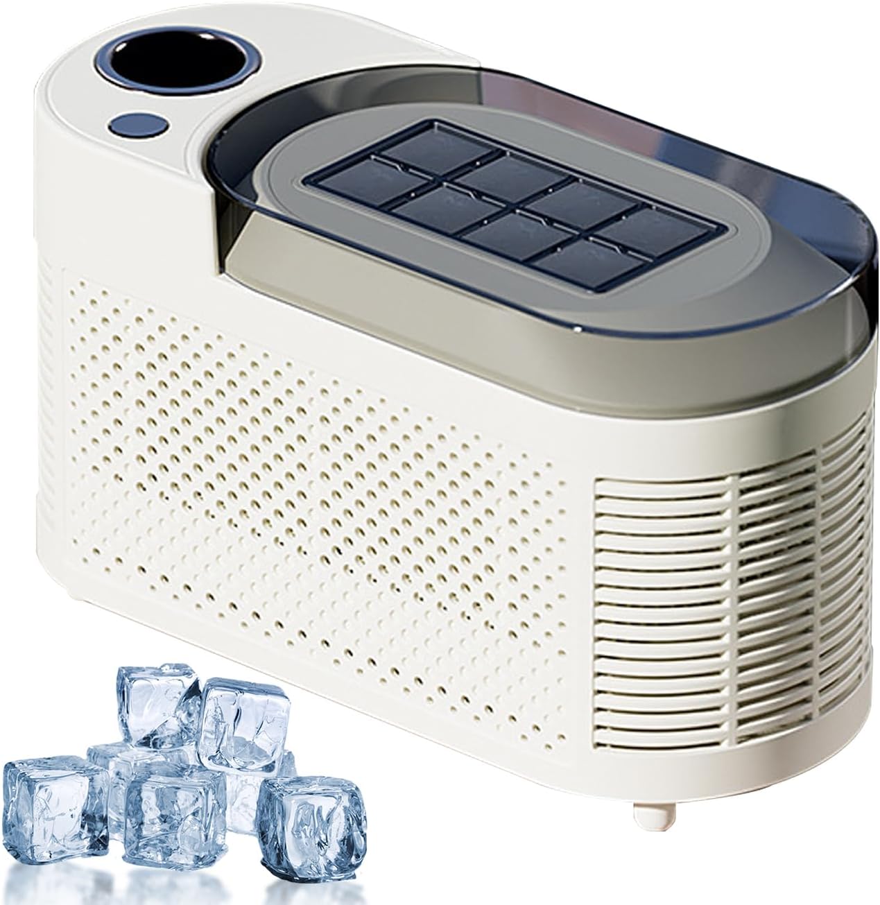 Ice Maker Machine,Mini Ice Maker Machine Countertop for Home Office, Ice Ready in 10 Mins, Low Noise & Energy Saving, Portable Small Clear Ice Cube Maker (White Standard)