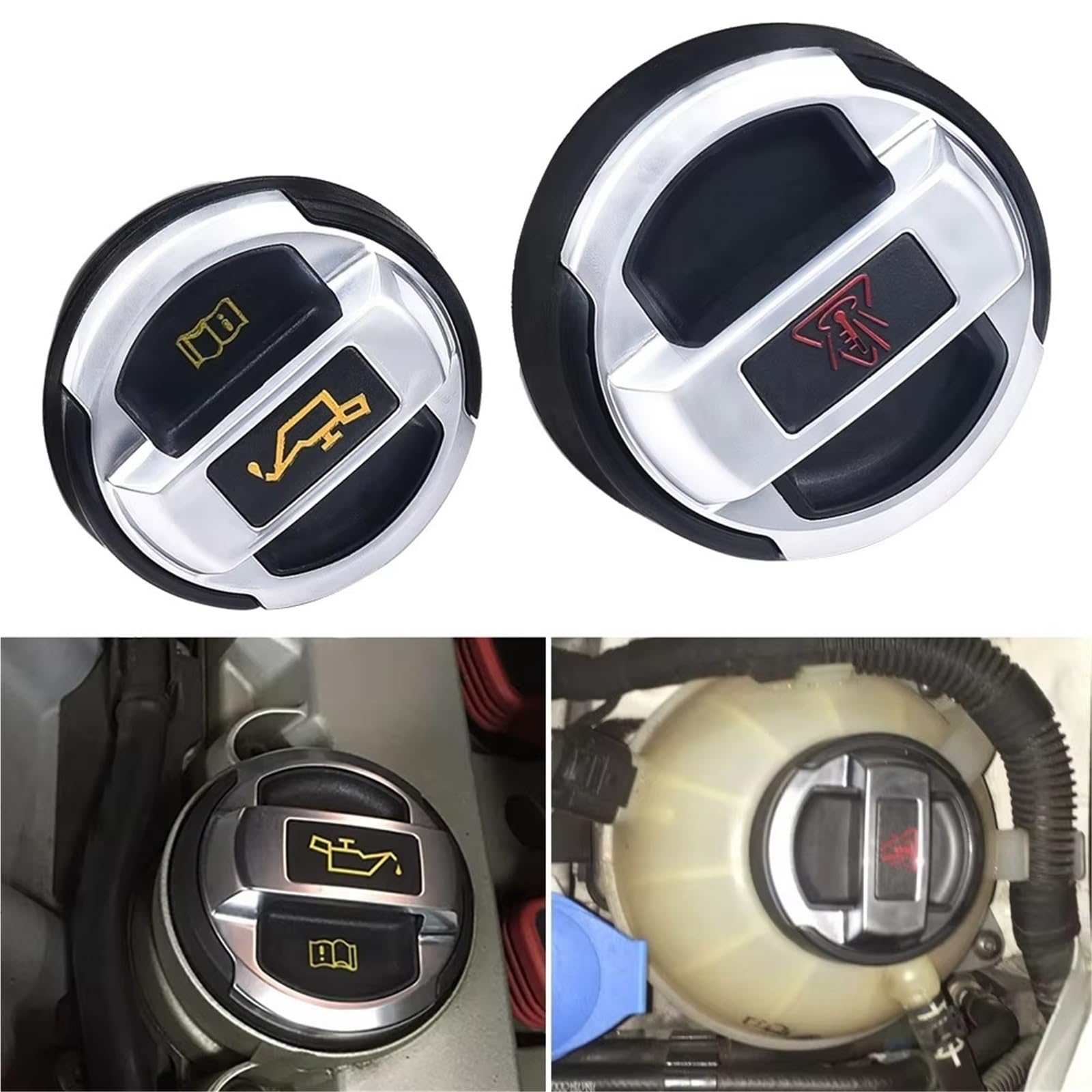 Tapón de llenado de aceite de motor Para SKODA 420103485B Tapa Depósito Expansión Refrigerante Y Aceite 420121321 Accesorios Repuesto Cubierta Conectores Tapón Motor(K1)