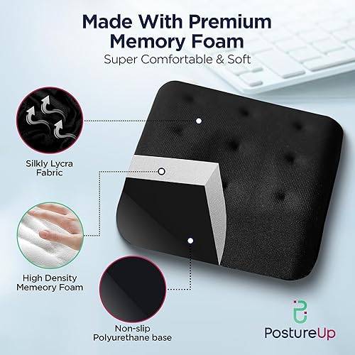 Miniatura 3 de WavePads de PostureUp - Paquete de dos reposamuñecas antideslizantes para teclado de laptop, almohadillas ergonómicas de espuma viscoelástica para