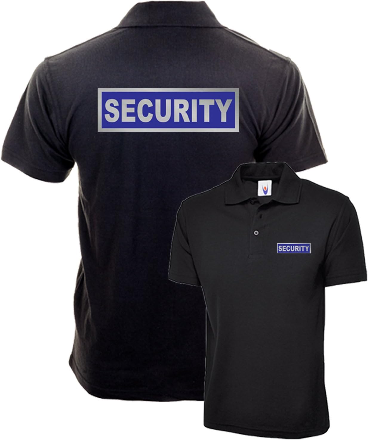 order uniform ukSecurity Reflective Black Printed Workwear Bouncer Bar Club XS-4XL (3XLarge)