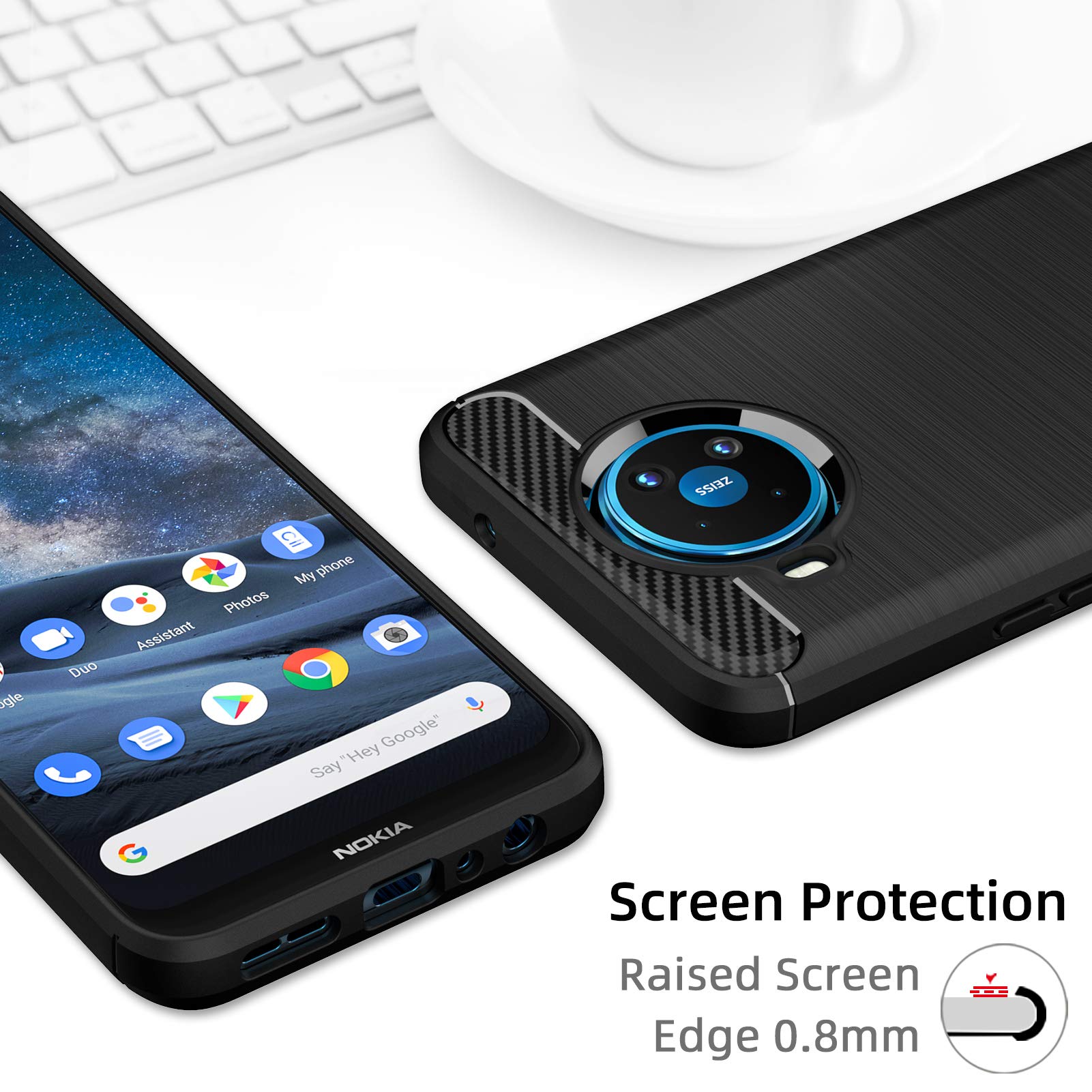 Coque Pour Nokia 8.3 5G, étui De Protection Complète Au Toucher Soyeux, Housse Doublure En Tissu