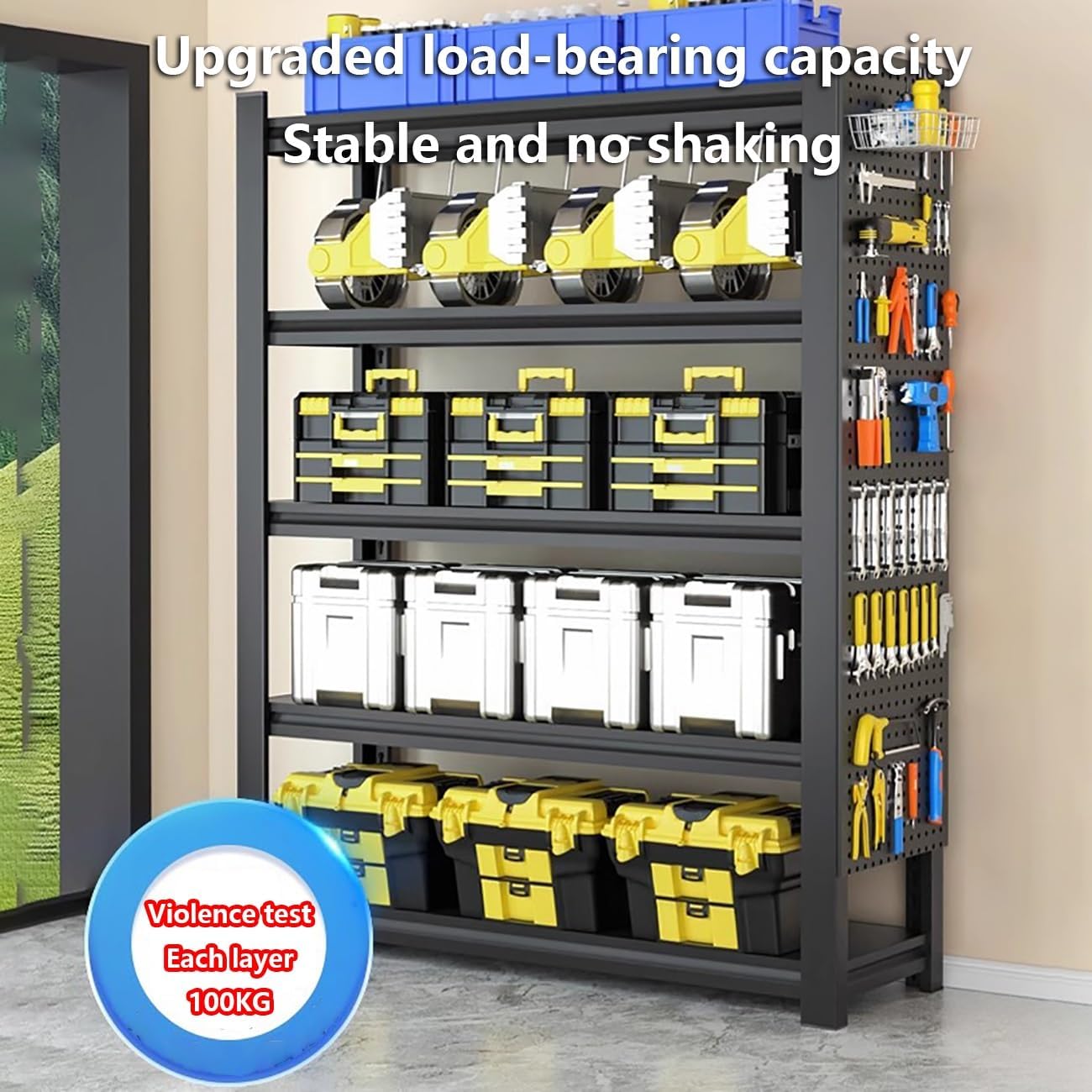 3-Tier / 4-Tier Retail Display Racks,Kitchen Organizer Shelf,Convenience Store Snack Display Stand,Strong load-bearing capacity,Adjustable shelves,for Warehouse Supermarket.(Black,80*50*113cm)