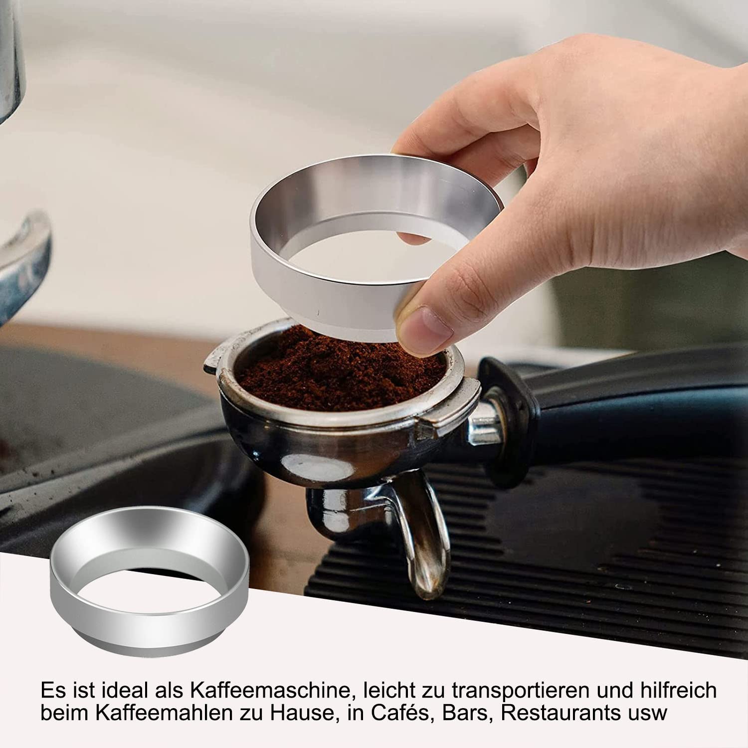 Entonnoir Doseur Magnétique 58 Mm En Aluminium – Accessoire Café Espresso Anti-Gaspillage Pour Portafiltre 58 Mm, Idéal Barista Maison Et Café