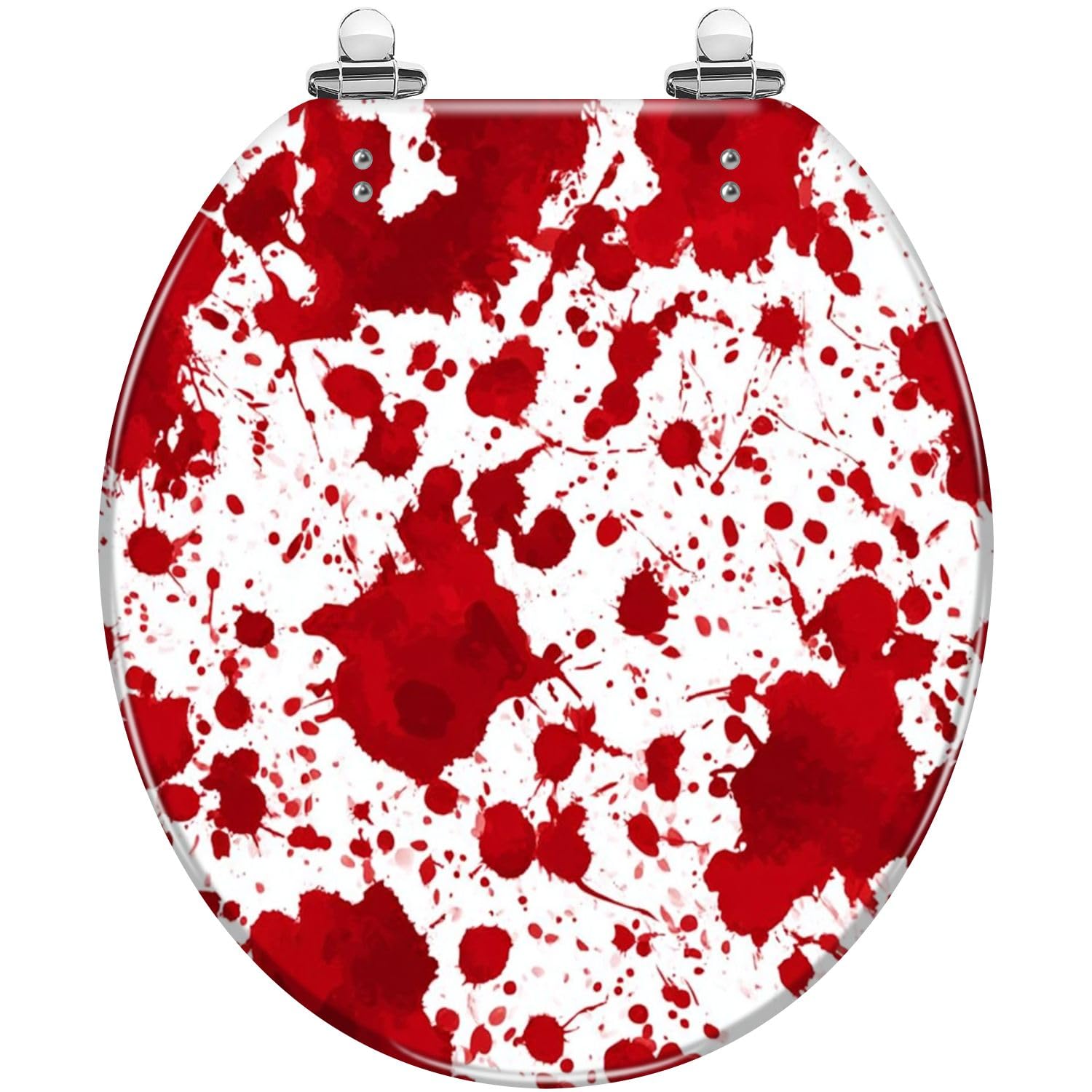 Asiento de inodoro decorativo para fiestas de Halloween con tapa de resina de fácil limpieza