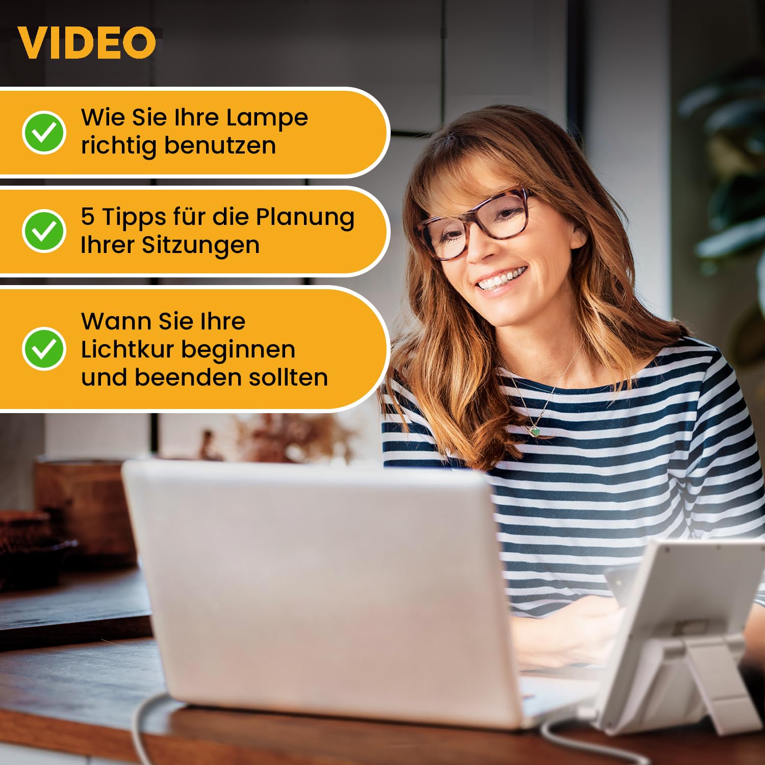 Tageslichtlampe 10000 Lux Lichttherapie-Lampe UV-frei Vollspektrum Sonnenlicht Lampe USB-Anschluss