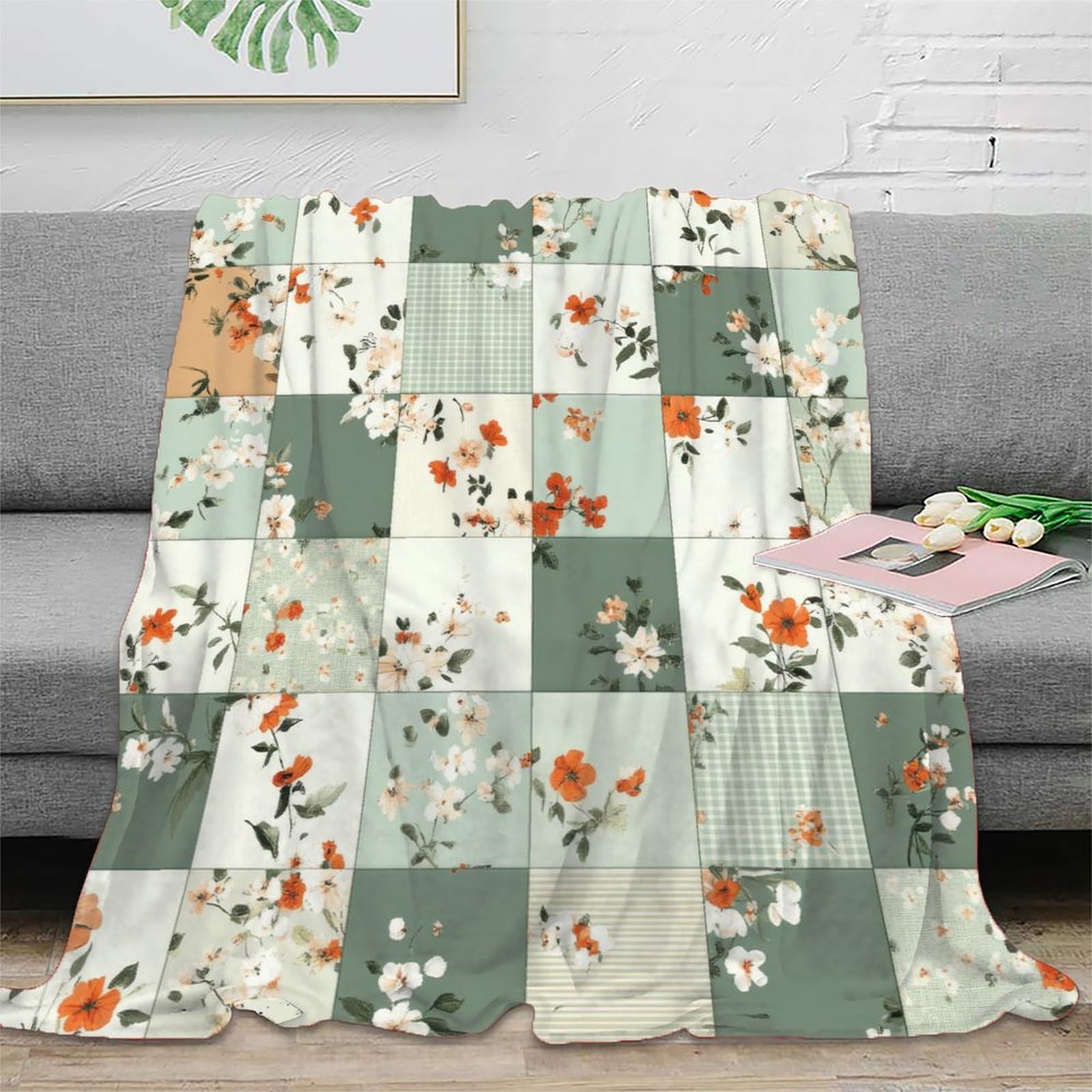 Couverture moelleuse microfibre vintage pour lit et camping 3D