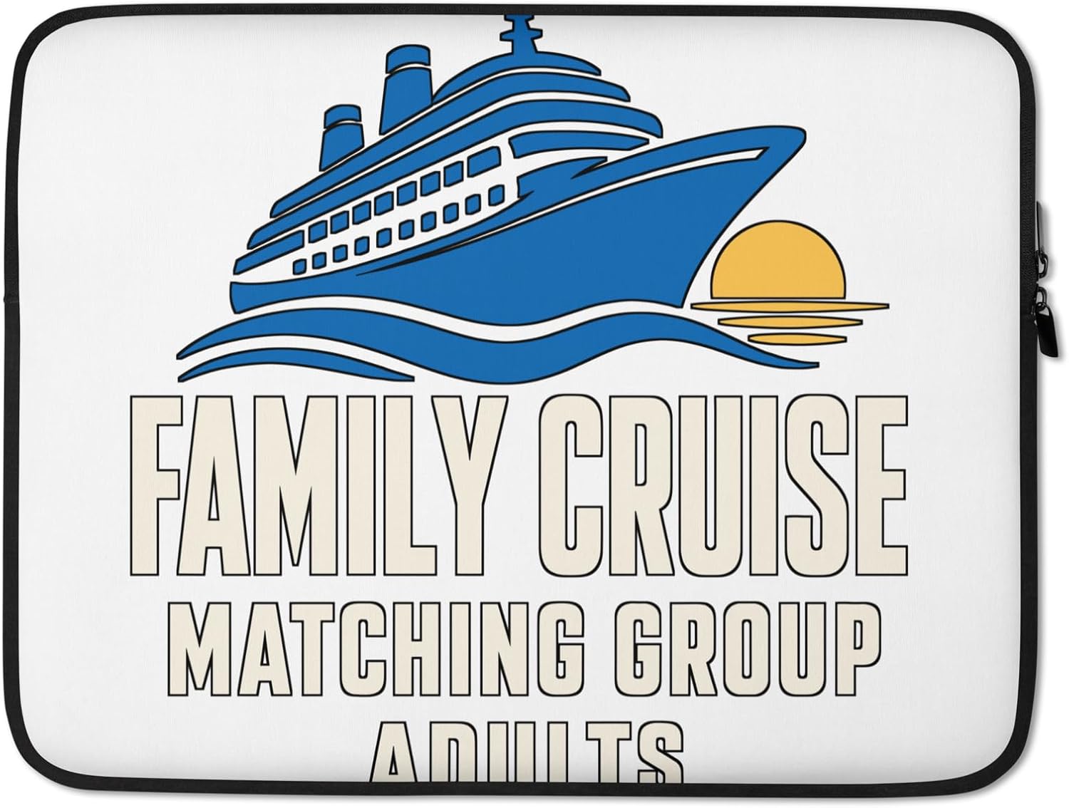 Family Cruise Matching Group Adults Vacation Graphic Laptop Sleeve image 5