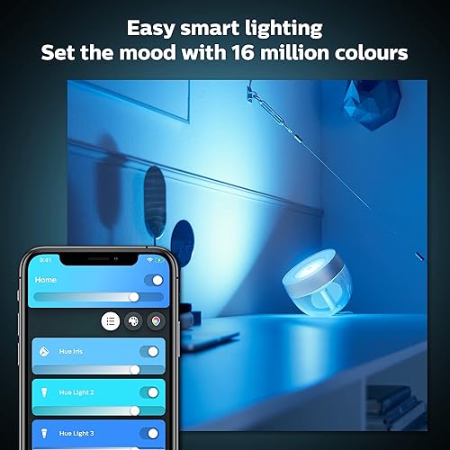 Miniatura 3 de Philips Hue Iris - Lámpara inteligente regulable con cable, de color y color blanco, (Bluetooth, compatible con Alexa, Google y Apple HomeKit), plata