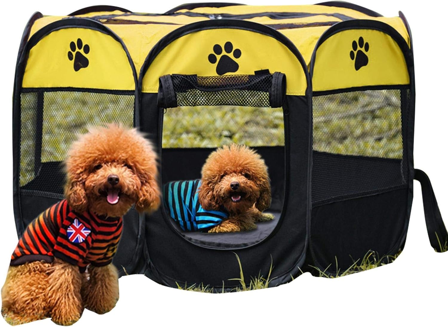 LKEREJOL Pet Playpen, Foldable Dog Playpens, Pet Cage Tent for Indoors/Outdoors, Waterproof Portable Exercise Pet Fence, Kennel Tent…