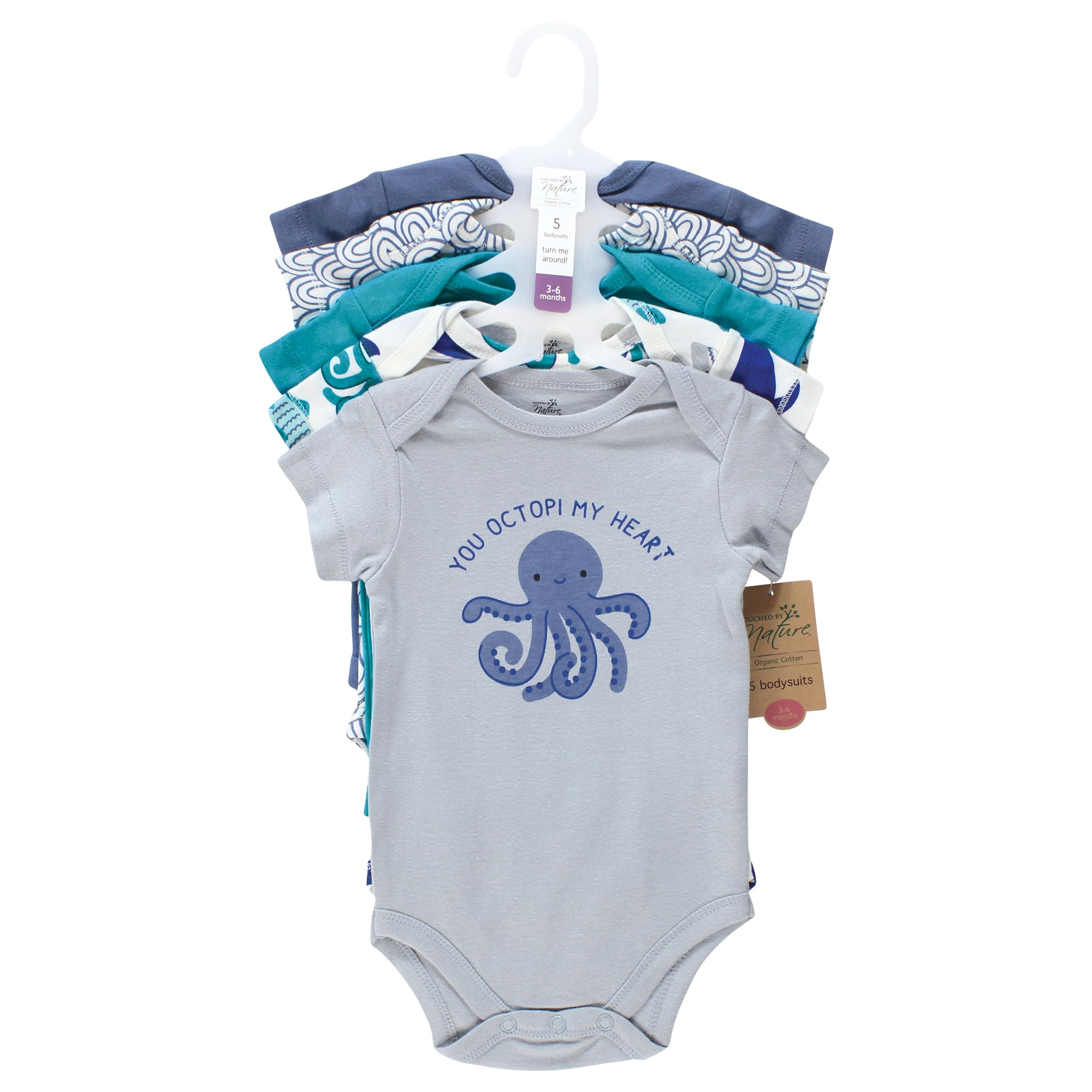 Touched by Nature Body unisex de algodón orgánico para bebé
