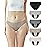 Neione Period Underwear Menstrual Panties Comfortable Modal Bikini Cheeky Hi-Cut Briefs for Women Plus Size Undies 5 Pack Satori XXL