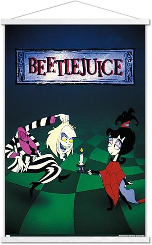 Miniatura 1 de Trends International Beetlejuice Animado - Póster de pared de una hoja, 22.37 x 34.00 pulgadas, impresión premium y paquete de colgador blanco