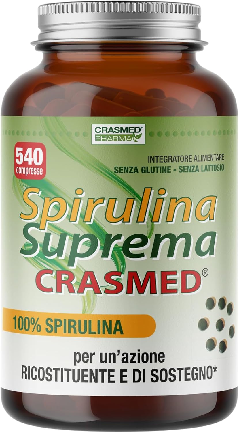Spirulina Spirulina BIO 540 Compresse [ FINO A 8 COMPRESSE AL GIORNO