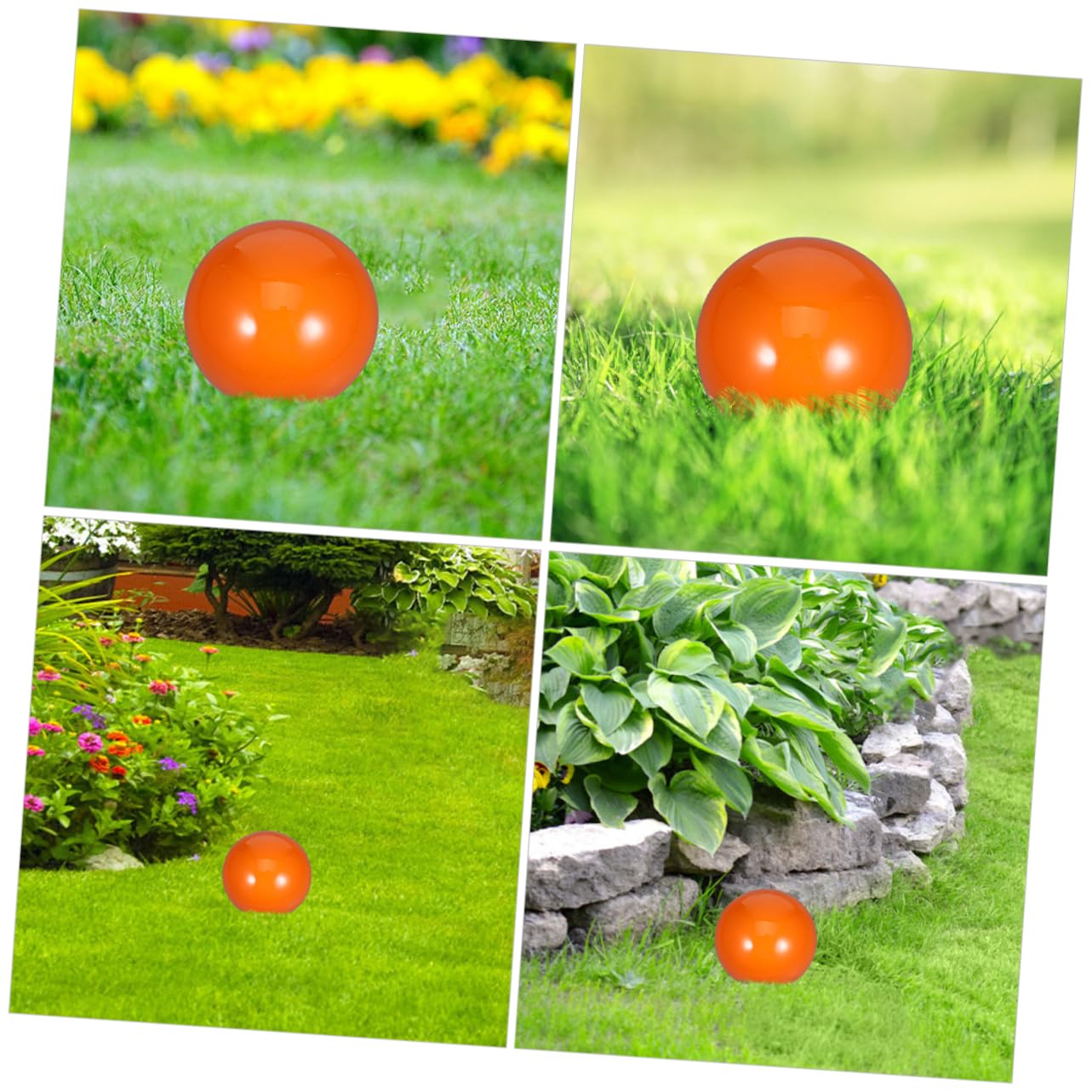 TOPBATHY Palla Specchio da Giardino in Acciaio Inox Riflettente Arancia