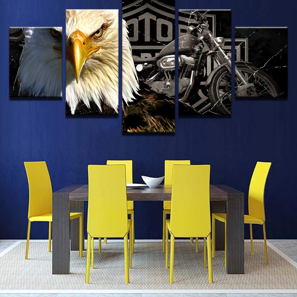 Peinture décorative de l'aigle animal sur toile de mur moderne