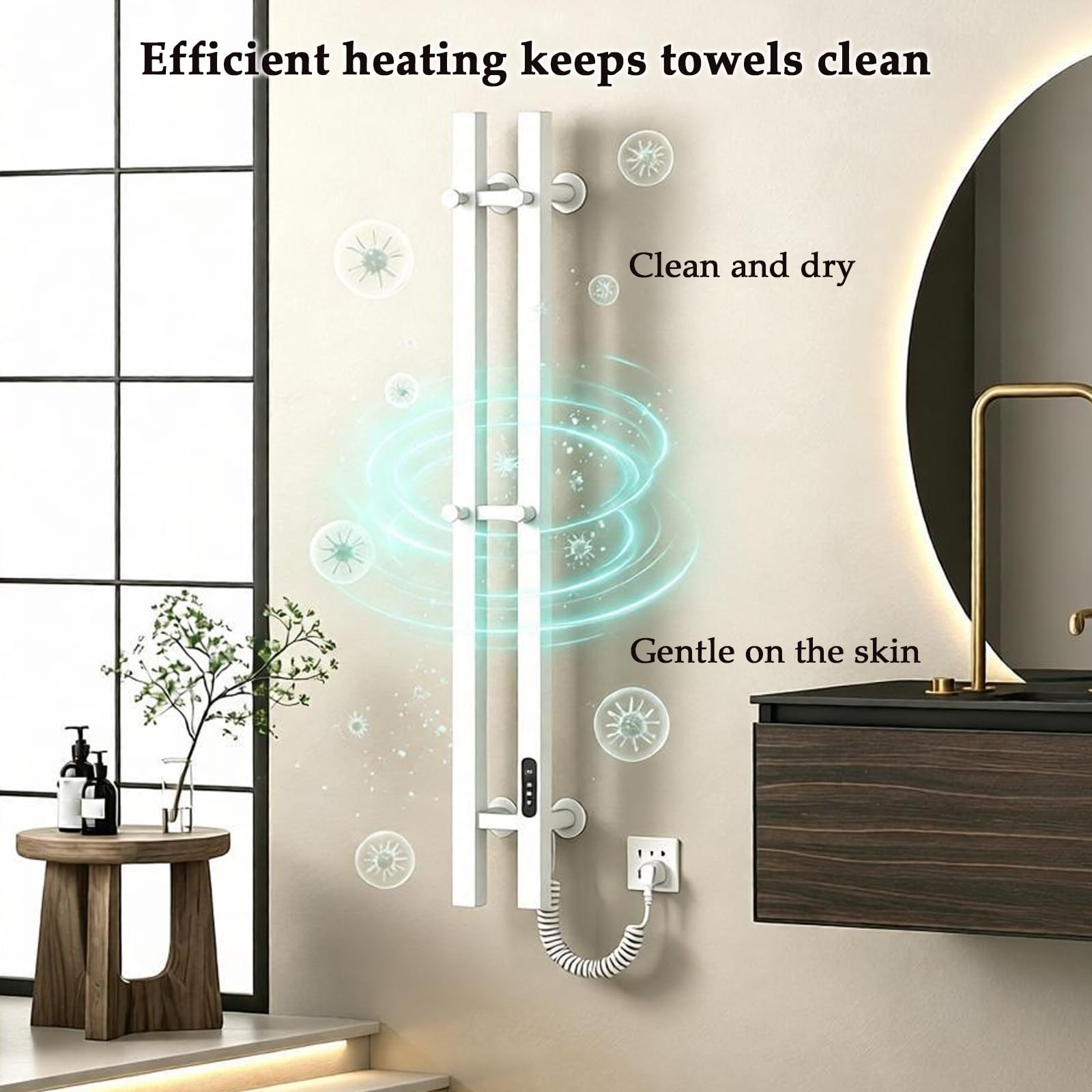 Scaldasalviette Elettrico da Parete Termoarredo Elettrico Bagno