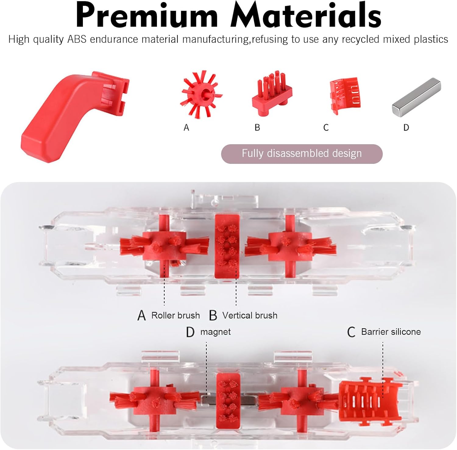 Bike Chain Cleaner Tool Kit, Transparent Soaking Design Bicycle Chain Clean Scrubber with Built-in Brushes, Universal for Mountain Road Bikes Motorcycles image 3