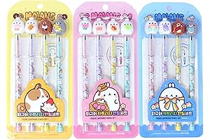 Molang Figure Cartridge Pencil Set - Kawaii Mechanical Writing Tool