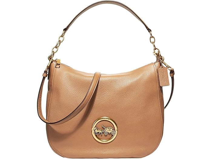 coach pebble leather elle hobo