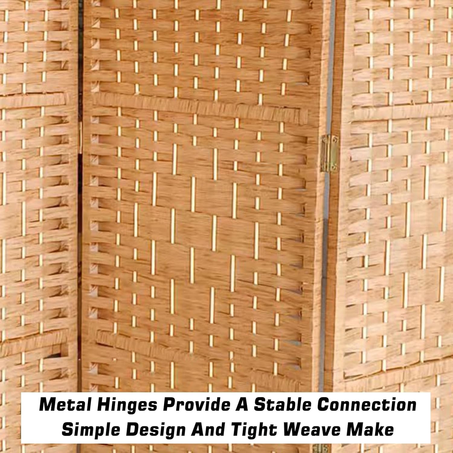 Small Room Freestanding Foldable Woven Privacy Screen, Living Partition Wall for Home Office, Garden, Patio, Kindergarten(80x30cm-6 Panels)