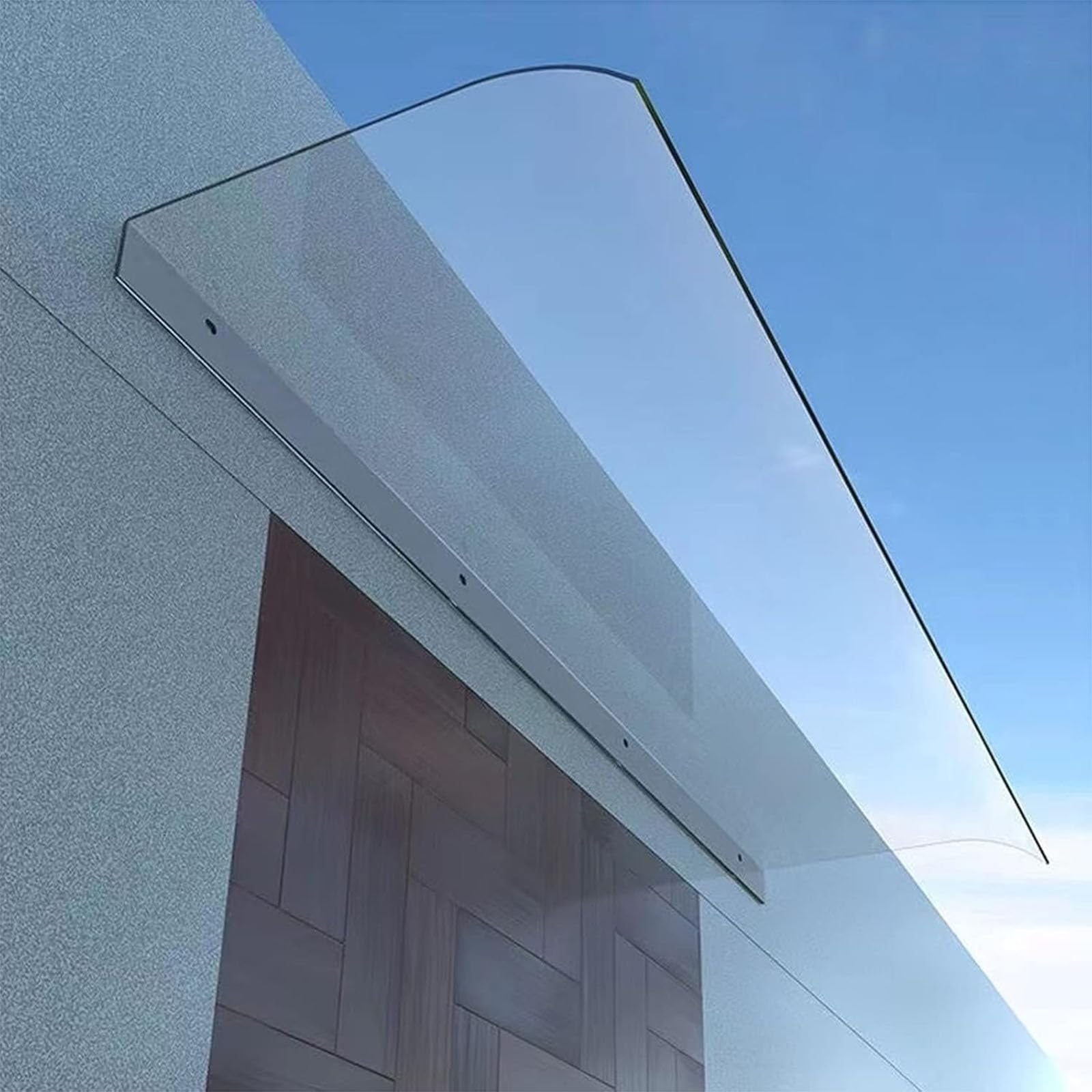 Auvent de porte haut de gamme en plastique transparent rigide de protection