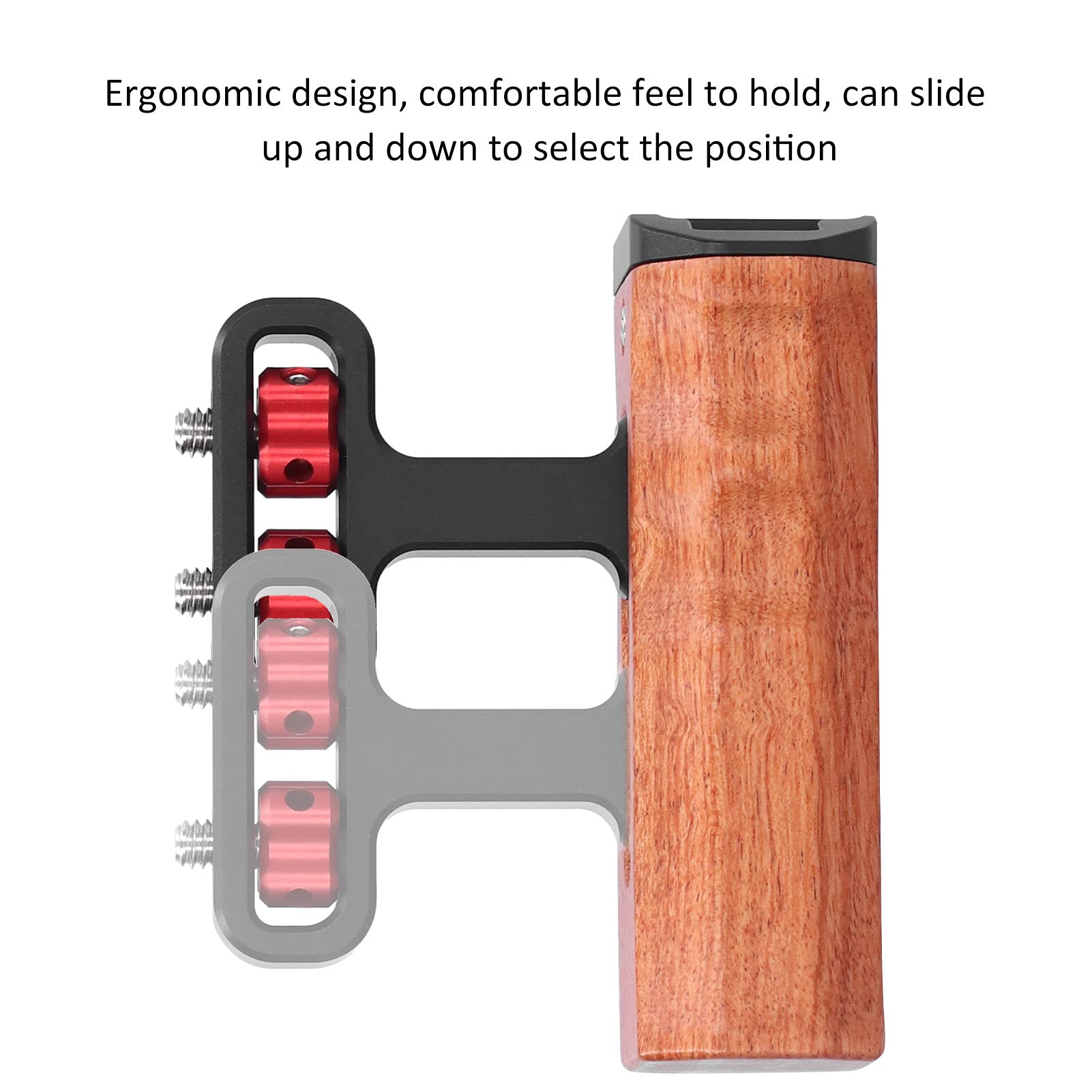 Jaula Universal para Cámara de Vídeo, de Madera con Soporte de Zapata Fría para Monitor, Iluminación de Micrófono, Orificio para Tornillo de 1/4 Pulgadas