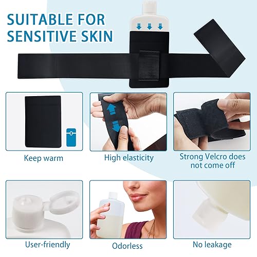 Miniatura 22 de El kit completo de prueba de orina de 14 piezas incluye 2 botellas vacías de viaje portátiles translúcidas, 10 tiras adhesivas de prueba de Bolsa