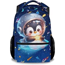 Kids Bookbag - Penguin Backpacks for Girls Boys - Planet Backpack for Kids Toddler - Gifts for Daughter Son - School Bag for Kindergarten/Preschool/Elementary17 Inch