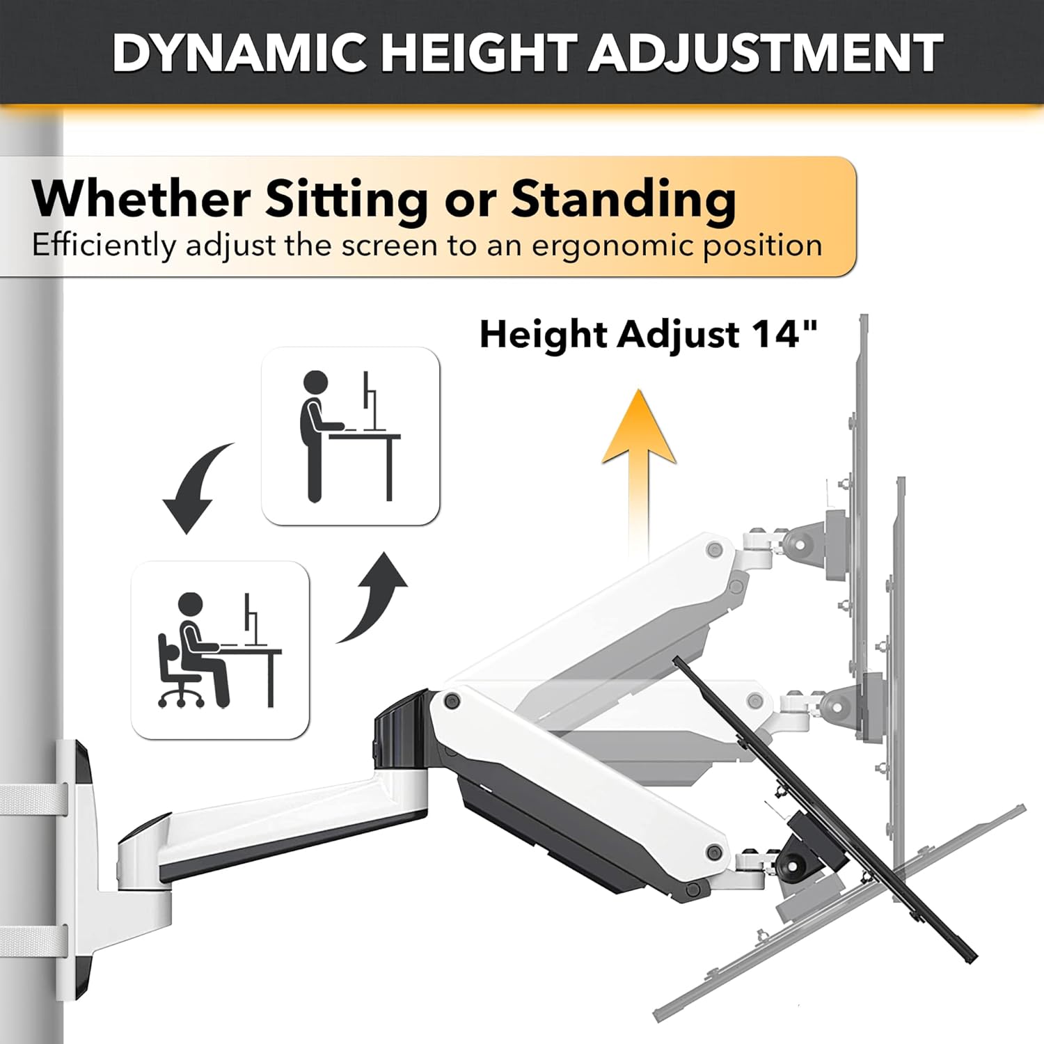 CondoMounts CLMMMAW2022 Pillar Mount | No Drill-Strap on | Height Adjustable |18lbs | up 32 inch TV & Monitor | White | Perfect for Posts in Patio Gazebo | Any Size Pole Larger Then 3 inch
