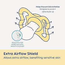 MAM Air Baby Pacifier, for Sensitive Skin, Sterilizer Case, 2 Pack, 0-6 Months, Unisex