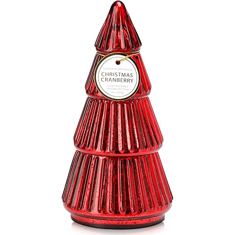 Christmas Tree Shaped Candle, Red Christmas Candles, Christmas Tree Scented, Tower ...